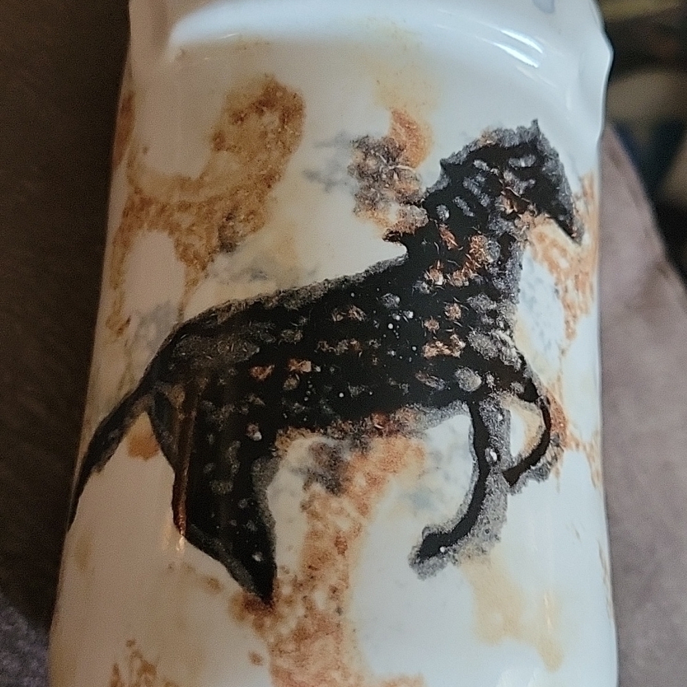 3/$30 VTG Signed 2000 Equestrian Ceramic Glazed Candy Jar - Picture 3 of 6